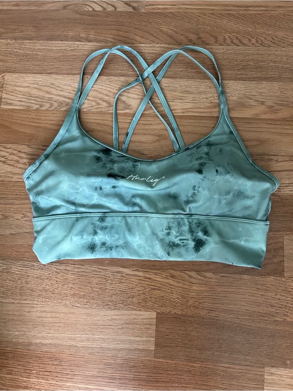 Hurley Mint Green Crisscross Sports Bra.Size large